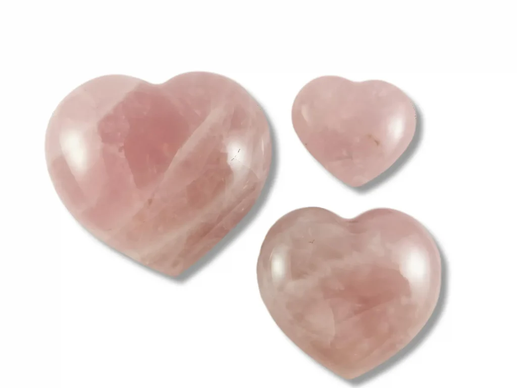 καρδιές ροζ χαλαζία