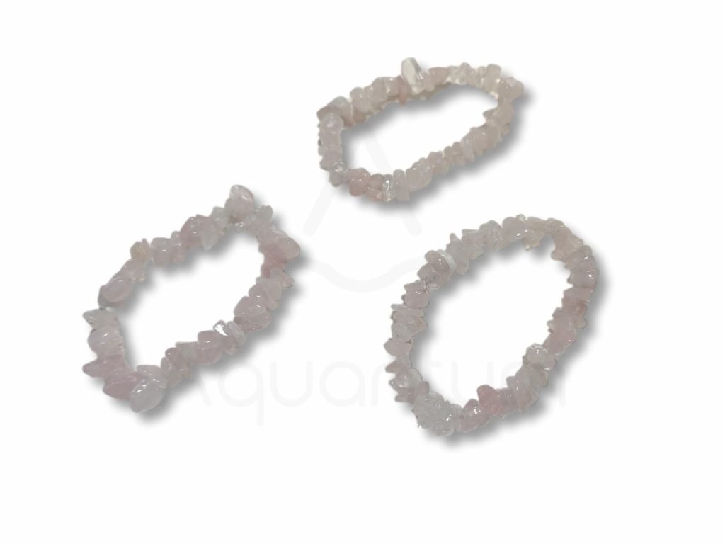 ροζ χαλαζίας ελαστικά βραχιόλια