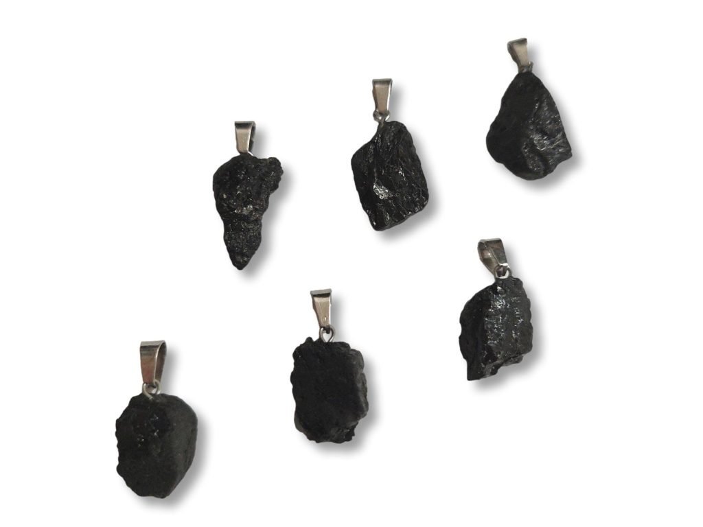 ακατέργαστη μαύρη τουρμαλίνη μενταγιόν εξαιρετικής ποιότητας