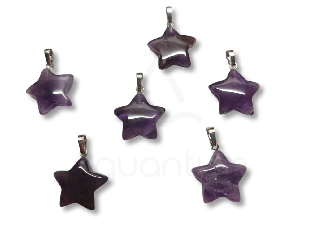 μενταγιόν αμέθυστος σε σχήμα αστέρι