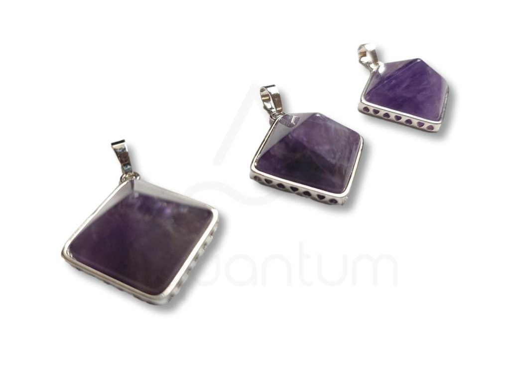 ημιπολύτιμος λίθος Αμέθυστος Πυραμίδα Μενταγιόν