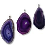 Αχάτης Φέτα Μωβ Μενταγιόν