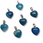 Αχάτης Μενταγιόν Μπλε Καρδιά