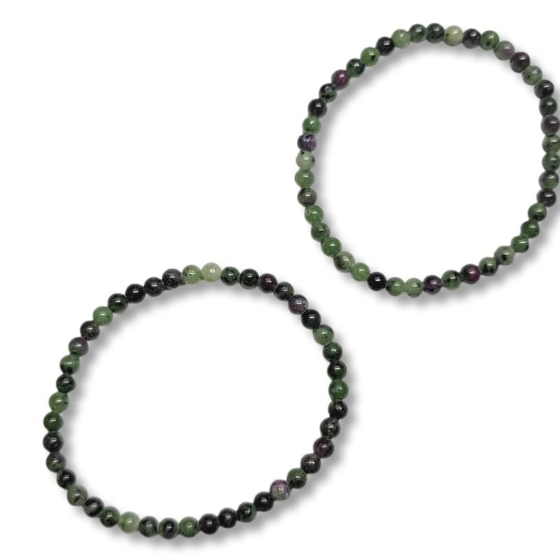 Βραχιόλι Ζωισίτης Με Ρουμπίνι ruby zoisite