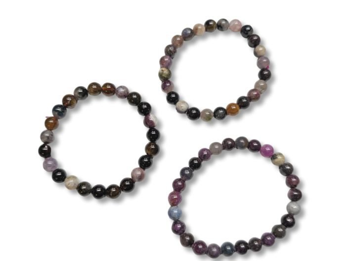 Πολύχρωμη Τουρμαλίνη Βραχιόλι 8mm Βραχιόλι Πολύχρωμη Τουρμαλίνη