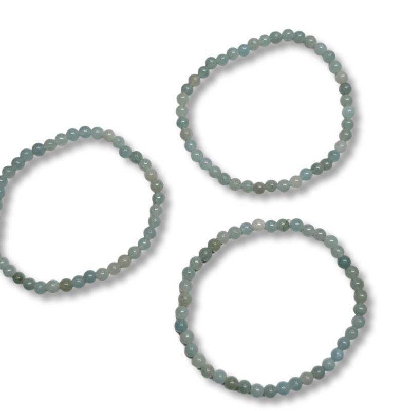 βραχιόλι αμαζονίτη με διάμετρο χάντρας 4mm