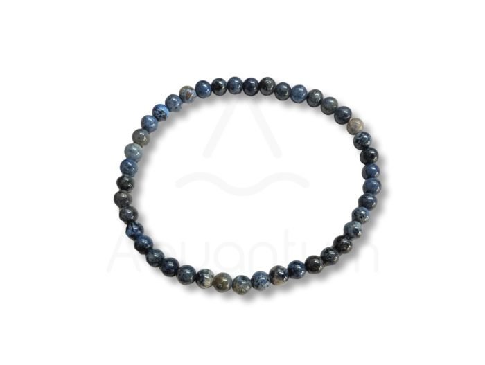 βραχιόλι ντουμορτιερίτης 4mm βραχιόλι ντουμορτιερίτη με διάμετρο χάντρας 4mm