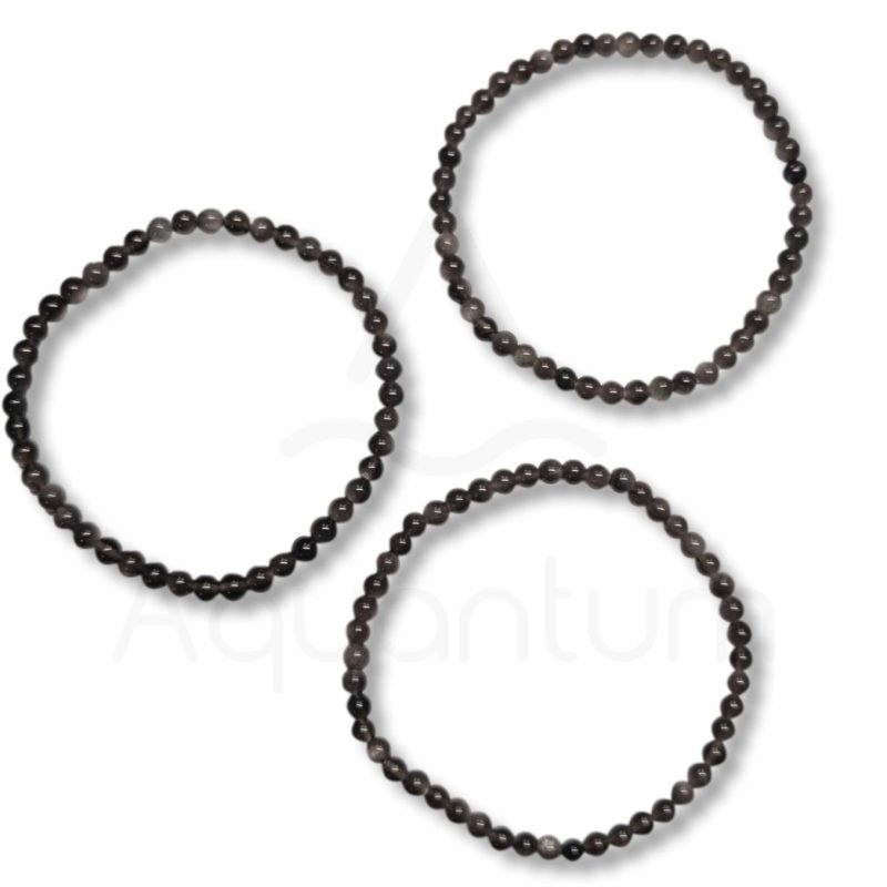 βραχιόλι οψιδιανός ασημί silver βραχιόλια ασημί οψιδιανού 3mm