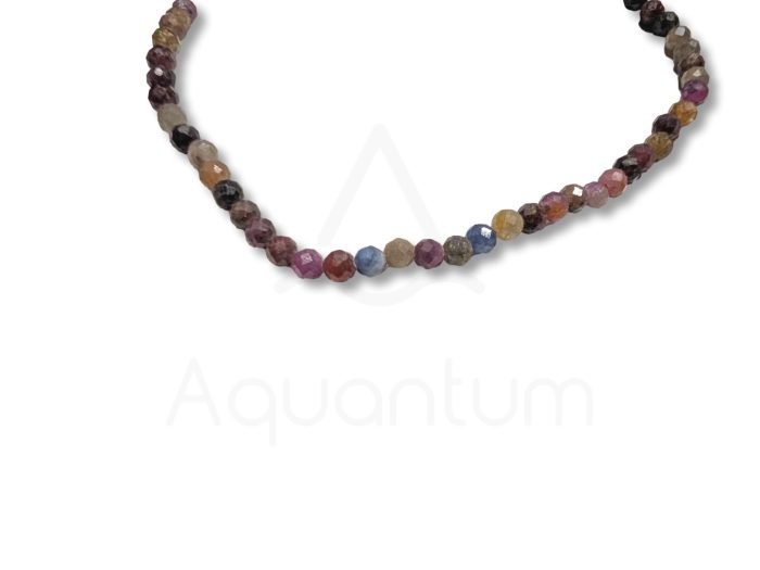 βραχιόλι πολύχρωμο ζαφείρι multicolored saphire ζαφείρι βραχιόλι πολυεδρικό 3mm