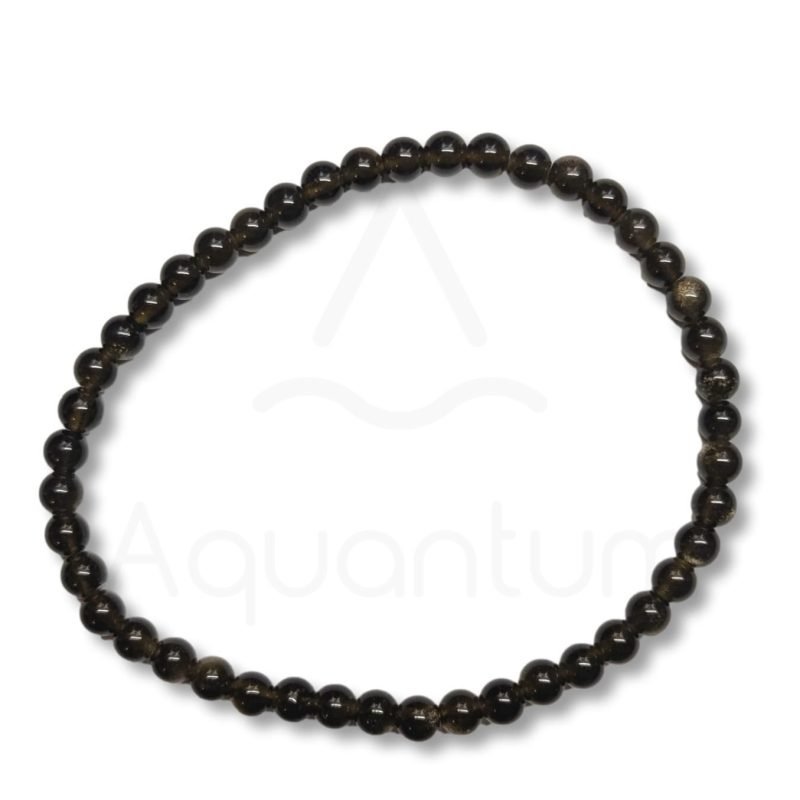 βραχιόλι χρυσός οψιδιανός με διάμετρο χάντρας 4mm βραχιόλι χρυσού οψιδιανού