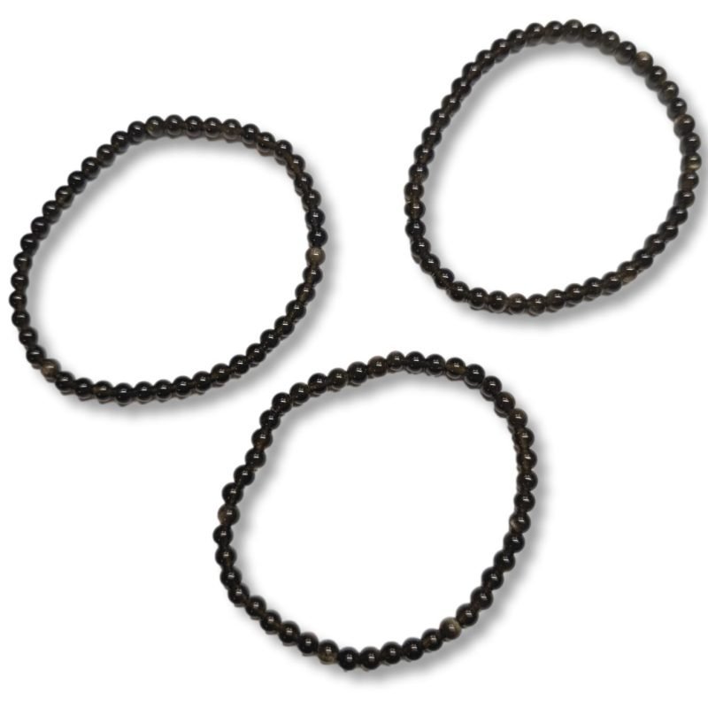 Οψιδιανός Χρυσός Βραχιόλι