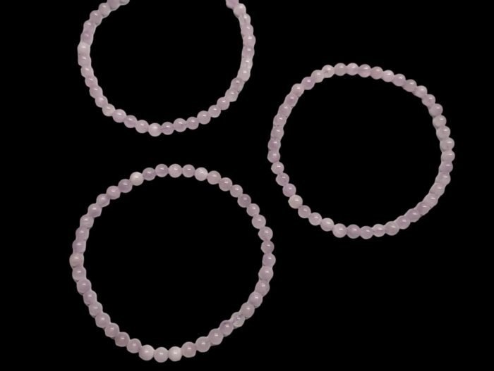 κουνζίτης βραχιόλι με διάμετρο χάντρας 4mm Κουνζίτης βραχιόλι με διάμετρο χάντρας 4mm