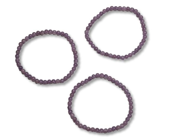 λεπιδόλιθος βραχιόλι με στρογγυλές χάντρες 6mm και 4mm