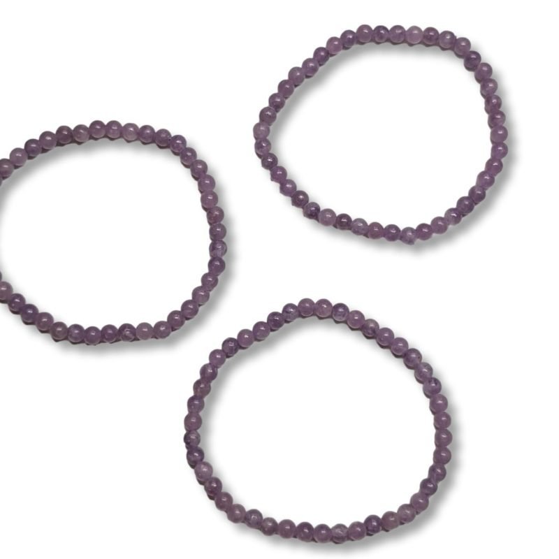 λεπιδόλιθος βραχιόλι με στρογγυλές χάντρες 6mm και 4mm