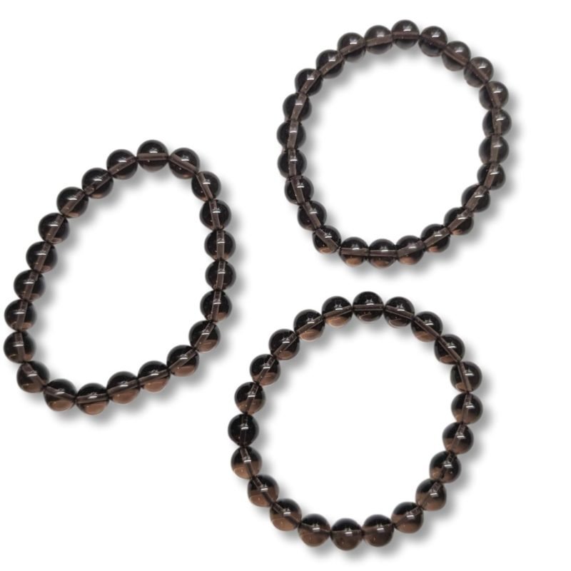 ice οψιδιανός βραχιόλι με χάντρα 8mm