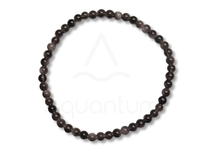 οψιδιανός silver ασημί βραχιόλι ασημένιος οψιδιανός βραχιόλι 3mm