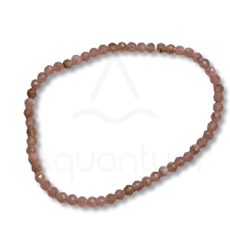 ροδοχρωσίτης βραχιόλι 3mm πολυεδρικές χάντρες