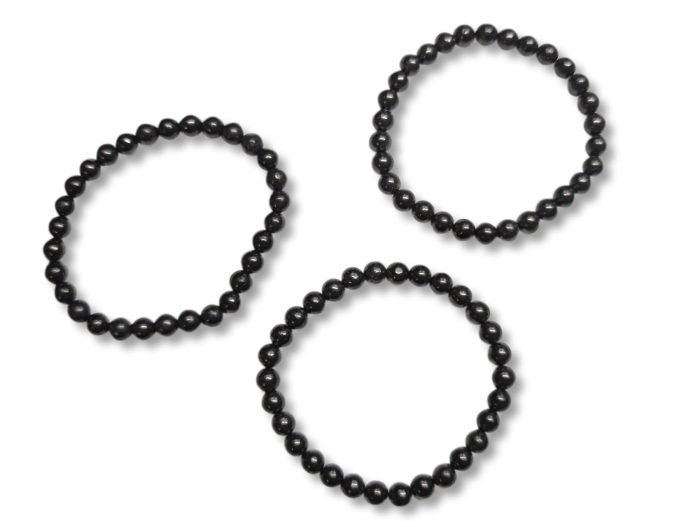 βραχιόλια σουγκίτη με στρογγυλές χάντρες