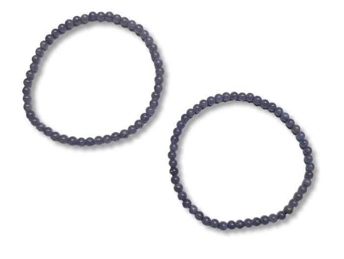 βραχιόλι από ημιοπολύτιμο λίθο Τανζανίτη με διάμετρο χάντρας 3mm