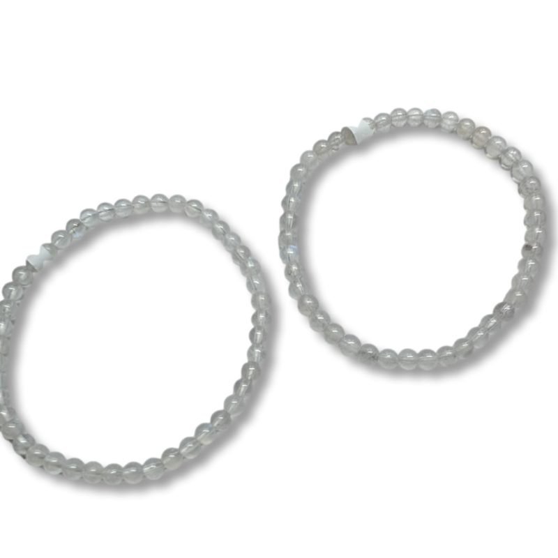 βραχιόλι φεγγαρόπετρα με διάμετρο χάντρας 4mm